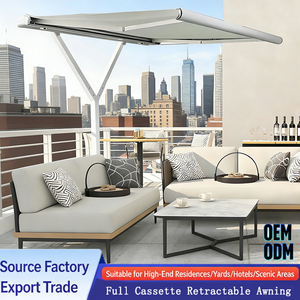 Auvent mural en alliage d'aluminium durable, protection contre le soleil et la pluie, pour extérieur, résidentiel, balcon, café, bar, électrique, <span class=keywords><strong>cassette</strong></span> intégrale - Product Image 1