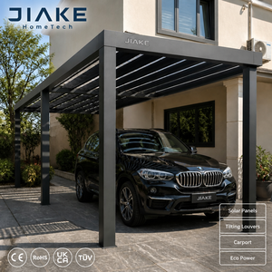 <span class=keywords><strong>Pérgola</strong></span> Solar Jiake con Estructura de Aluminio y Paneles Fotovoltaicos en Láminas Inclinables para Sombreado de Estacionamiento en Entradas de Vehículos - Product Image 1