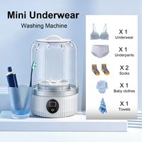 Lave-linge portable mini automatique multifonctionnel à chargement par le haut tout-en-un avec boîtier en plastique pour chaussures et sous-vêtements