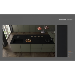 Losas de porcelana Crystal White de 800x2400 mm, resistentes a los arañazos, con acabado mate, para encimeras de cocina y piedra sinterizada para interiores. - Product Image 2