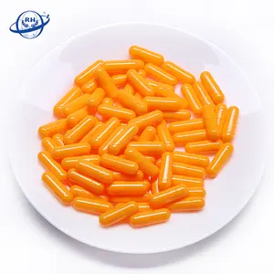 Empty capsules supplier 0# orange gel/vegetarian caps halal