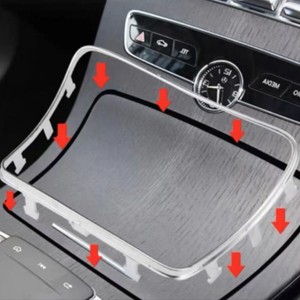 Car Cup Holder Trim Shield Storage <b>Box</b> Border For Mercedes Benz C Class GLC E Class Center <b>Stack</b> Plastic Cover - Product Image 1