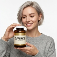 Complément de Calcium 1200 mg et Vitamine D3 1000 UI pour la Santé Osseuse, Gélules Sans Gluten, 2 par Jour, 120 Comprimés, Prise en Charge OEM/ODM