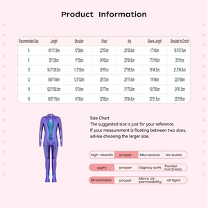 Traje de Danza Iridiscente Metálico de Manga Larga con Cuello Alto y Cremallera Trasera para Niñas, Ideal para Actuaciones Escénicas - Product Image 6