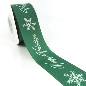 Cinta <span class=keywords><strong>de</strong></span> poliéster con estampado navideño <span class=keywords><strong>de</strong></span> muñeco <span class=keywords><strong>de</strong></span> nieve, árbol <span class=keywords><strong>de</strong></span> Navidad y copo <span class=keywords><strong>de</strong></span> nieve para envolver regalos y decoración navideña DIY - Product Image 6