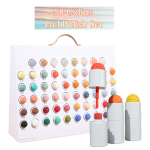 ZRKGEL <span class=keywords><strong>2023</strong></span> populaire nail art marque privée tremper UV/LED vernis à ongles gel crème glacée macoron gel vernis ensemble adapté à l'été - Product Image 1