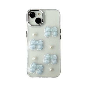 Per 17promax & per 11 custodia in TPU con fiocco glitterato antiurto con impugnatura per telefono 3D Design trasparente e personalità - Product Image 6