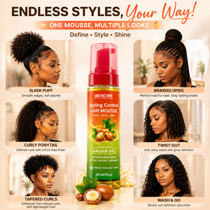 <span class=keywords><strong>Mousse</strong></span> <span class=keywords><strong>Coiffante</strong></span> Unisexe pour Cheveux Bouclés <span class=keywords><strong>à</strong></span> <span class=keywords><strong>l</strong></span>'<span class=keywords><strong>Huile</strong></span> <span class=keywords><strong>d</strong></span>'<span class=keywords><strong>Argan</strong></span> Naturelle, Fixation Forte, <span class=keywords><strong>D</strong></span>éfinition des Boucles, Hydratation et Volume, Marque Privée - Product Image 2