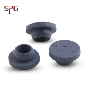 Rubber Stopper Manufacture High Quality 13mm 20mm 28mm 32mm Grey White Red Rubber Stopper Use For Injection