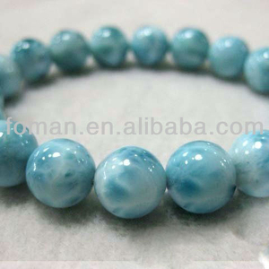 10mm Nice Round <strong>Larimar</strong> rare Genuine Gemstone Bracelet <strong>Jewelry</strong> - Product Image 1