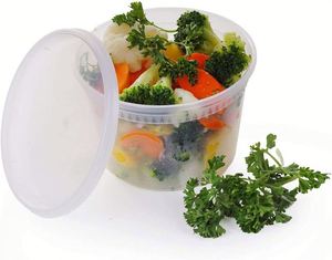 Boîte alimentaire en plastique LDPE transparente de 16 oz avec couvercle anti-fuite, en PP, haute qualité, très vendue - Product Image 1