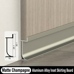 Plinthe encastrée en alliage d'aluminium 2cm 3cm, ligne de <span class=keywords><strong>coin</strong></span> murale invisible dissimulée, panneau mural métallique étanche et durable pour carrelage - Product Image 6