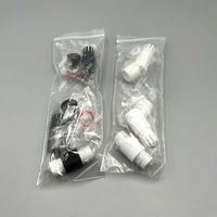 Conector de Cable de red Ethernet IP67 a prueba de agua RJ45, adaptador de acoplador Lan para exteriores de doble cabezal hembra para acoplador Cat5e Cat6 Rj45