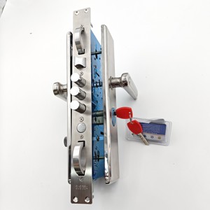 Set Serratura di Alta Sicurezza per <span class=keywords><strong>Porta</strong></span> d'Ingresso in Acciaio Inox di Alta Qualità con Corpo Serratura a Doppio Gancio per Maniglia <span class=keywords><strong>Porta</strong></span> Metallica - Product Image 2