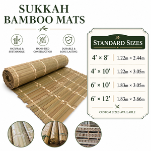 Mehrteilige Bambus-Schachmatte, Natürliche Schattendecke für Sukkot Sukkah - Product Image 5