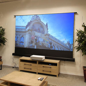 Pantalla de proyector de elevación de suelo ALR de rejilla negra 100 120 150 pulgadas soporte de cine en casa Pantalla de proyector motorizada 4K 8K - Product Image 4