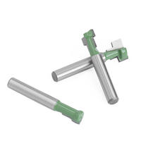 1 jeu/6 pièces Fraise à rainurer pour trous de suspension de cadres, queue de 6,35 mm (6 mm), pour machine de découpe, en acier au tungstène, pour le travail du bois