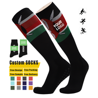 Chaussettes de football longues unisexes au design tendance, chaussettes de football tricotées de haute qualité, chaussettes personnalisées jusqu'au genou pour le football