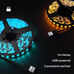 Bande LED USB <span class=keywords><strong>en</strong></span> gros RGB 5050, contrôlée par application Bluetooth, 16 millions de couleurs, étanche, sans scintillement, découpable, rétroéclairage TV - Product Image 4