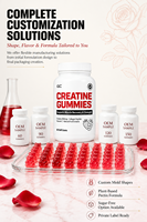 Gummies de créatine OEM ODM 3000mg, peptides de collagène, vitamine C, favorisent la récupération musculaire et la force, formule végétalienne personnalisée, fabricant