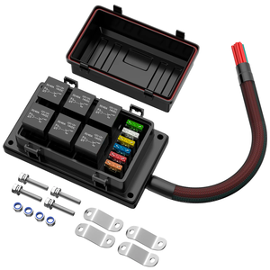 Caja de Relés Impermeable IP65 ATC/ATO Precableada de 6 Vías y 12 V con Bloque de Sellado de Goma para Automóviles - Product Image 1