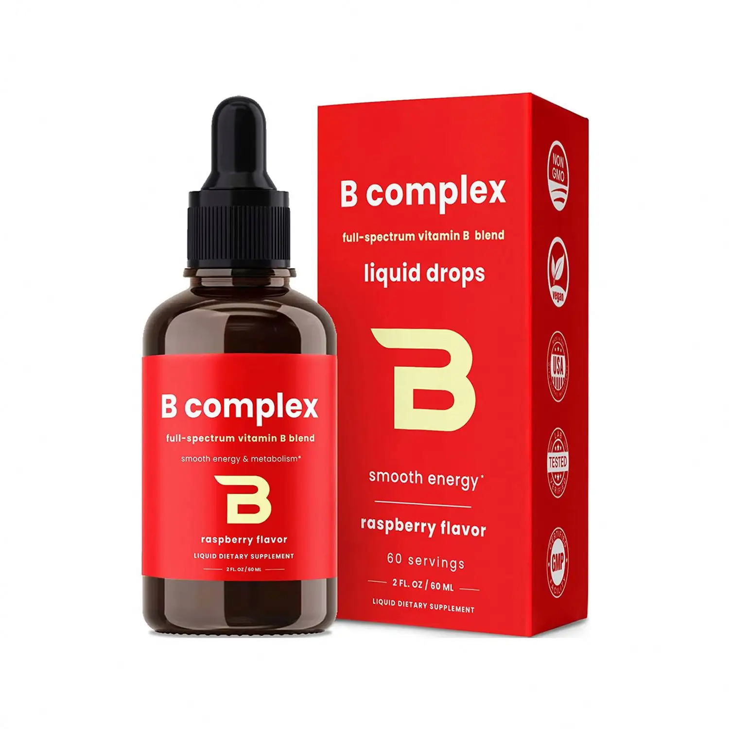 Sıcak satış dil altı sıvı Vitamin B kompleks sıvı damla B3 vitamini, B6,B12 ek destek metabolizması