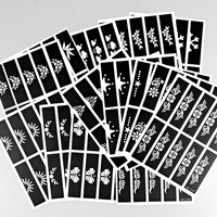 Pochoirs de tatouage au henné pour enfants personnalisés en gros, motifs de dessins animés, autocollants creux, modèles de tatouage corporel DIY sûrs pour enfants
