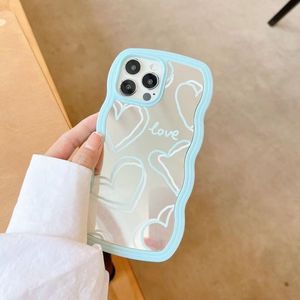 Custodia per iPhone con motivo a onde a cuore effetto specchio per iPhone 15 Pro Max, 16 Pro Max, 14, 13 e accessori per iPhone 17 Pro Max - Product Image 6