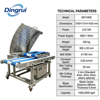 Machine combinée de découpe en tranches et en bandes, coupe-viande multifonctionnel avec jeux de lames interchangeables pour nuggets et filets