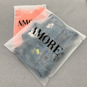 環境にやさしいつや消しマットジップロックジッパープラスチックジップパッキングバッグ<span class=keywords><strong>EVA</strong></span>/CPE衣類包装ジッパーバッグ - Product Image 6