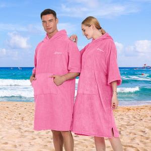 Serviette <span class=keywords><strong>poncho</strong></span> à capuche <span class=keywords><strong>pas</strong></span> chère, <span class=keywords><strong>poncho</strong></span> de <span class=keywords><strong>surf</strong></span> recyclé, serviette de plage, sweat à capuche personnalisé, ponchos en microfibre à séchage rapide avec poche pour adultes - Product Image 3