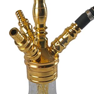 Factory Direct 51cm Medium Size Stainless Steel 3 Tube Hookah with Night <b>Light</b> for KTV Bar Smoking - Product Image 4