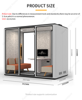 Cabine insonorisée pour bureau, salle d'entraînement d'instruments de musique, isolation phonique, cabine silencieuse, pods acoustiques pour la pratique, grande taille