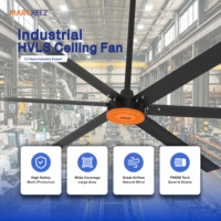 Ventilateur de plafond HVLS de grande taille pour usage commercial et industriel, fabriqué par Marckeez Factory, à grand débit d'air.