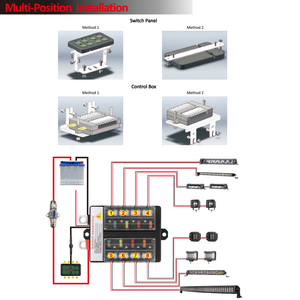 Bán buôn RGB Backlit 12V 24V 8 gang điều khiển từ xa bảng chuyển đổi cho xe ô tô xe tải offroad xe - Product Image 2