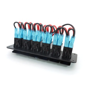 Panel de interruptores basculantes de 6 vías y 2 posiciones, impermeable, de 5 pines, <span class=keywords><strong>ON</strong></span>/OFF, precableado, 12V-24V, con interruptores LED marinos para coche, camión, barco, RV - Product Image 4