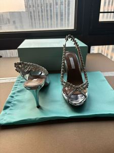 Chaussures à talons hauts de luxe pour femmes de qualité supérieure, à bout ouvert, talon aiguille léger, antidérapantes, sexy, pour mariage - Product Image 5