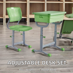 Conjunto de Silla y Escritorio Escolar Ajustable de Metal Moderno con Tablero Inclinable para Estudiantes de Secundaria, Marca SONGYE, 1 Año de Garantía, ST-311-B - Product Image 5