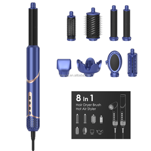 Cepillo de Aire Caliente Iónico de Cerámica 8 en <span class=keywords><strong>1</strong></span>, Secador de Pelo con Rizador Automático de <span class=keywords><strong>1</strong></span>.25 Pulgadas, Plegable, Estilo Profesional, Marca Privada Personalizada - Product Image 1