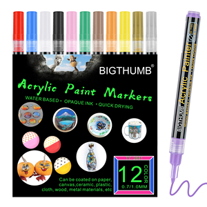 Juego de Rotuladores Acrílicos de Colores del Fabricante, Rotuladores de <span class=keywords><strong>Pintura</strong></span> <span class=keywords><strong>a</strong></span> Base de Agua, Punta Fina, para Pintar Rocas y Manualidades - Product Image 6