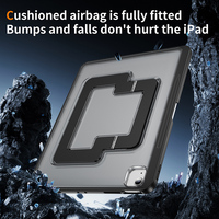 Geri metal katlanmış stand ile TPU tampon ve plastik combo defender kapak iPad kılıfı hava 13 2024 M2