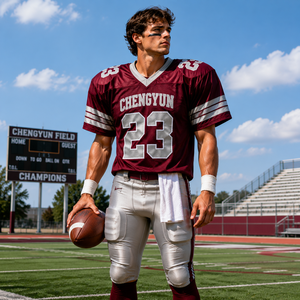 Maillot de football personnalisé rembourré en maille épaisse avec protections surdimensionnées pour l'entraînement, livraison rapide, tenue d'équipe personnalisable - Product Image 1