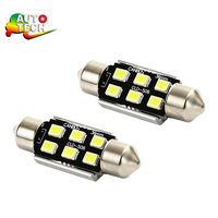 Nouvelle lumière indicatrice intérieure LED pointue, modèle 31/36/39/41 mm, 2 W, lumière florale, 12 V, compatible universellement avec les voitures