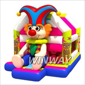 Casa de rebote inflable de PVC de payaso colorido para uso en fiestas infantiles - Product Image 1