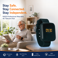 Montre connectée GPS pour personnes âgées - Alerte d'urgence SOS à une touche - Longue durée de vie de la batterie - Soins aux personnes âgées à l'hôpital - Appareil portable 4G LTE