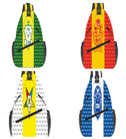 Sac de poitrine en gros d'usine, motif imprimé Sorority, sac à bandoulière de haute qualité, sac à dos de voyage extérieur