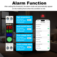 Disjoncteur intelligent Wi-Fi avec mesure de consommation (kWh), 1-63A, 1P+N, affichage LED, protection contre la tension, le courant et la température, compatible Alexa et Google Home