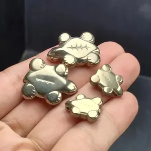 Vente chaude Mini Pyrite Tortue Tortue Pendentifs Mignon Cristal Animal Pierre De Guérison Pour La Décoration De La Maison