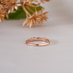 Elegante Anillo de Diamantes en Racimo Color Oro Rosa para Mujer, Anillo de Boda con Piedra Irregular, Joyería Nupcial Minimalista, Anillo de Moda - Product Image 5