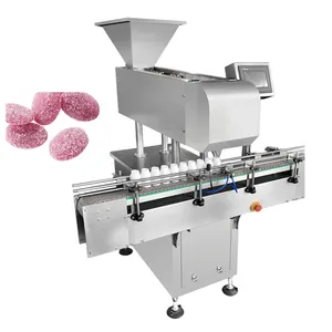 Fully Automatic Multi Channel Gummy Bear Seed Effervescent Tablet SCREWS Counter bottle packing machine Filling Counting